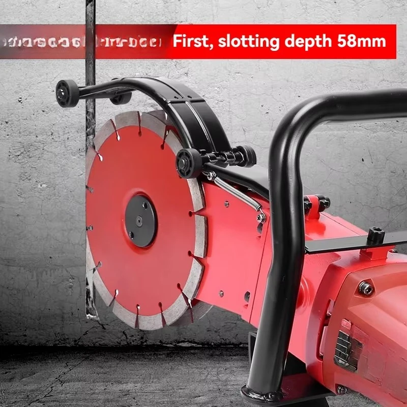 6800W Concrete Wall Slotting Machine Door Window Reconstruction Road Cutting 270mm Circular Saw Wall Cutting Machine