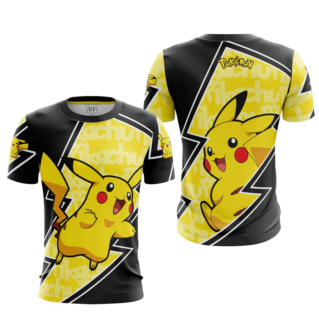 bandai-pokemon-anime-periferico-pikachu-adulto-criancas-3d-impresso-camisetas-verao-de-secagem-rapida-fadeless-confortavel-macio-elastico-plus-size