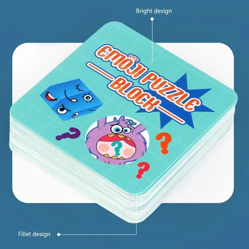 Expression Puzzle Building Cubes Face-Changing Plastic Cube Block Matching Game Logical Thinking Toy 15UB