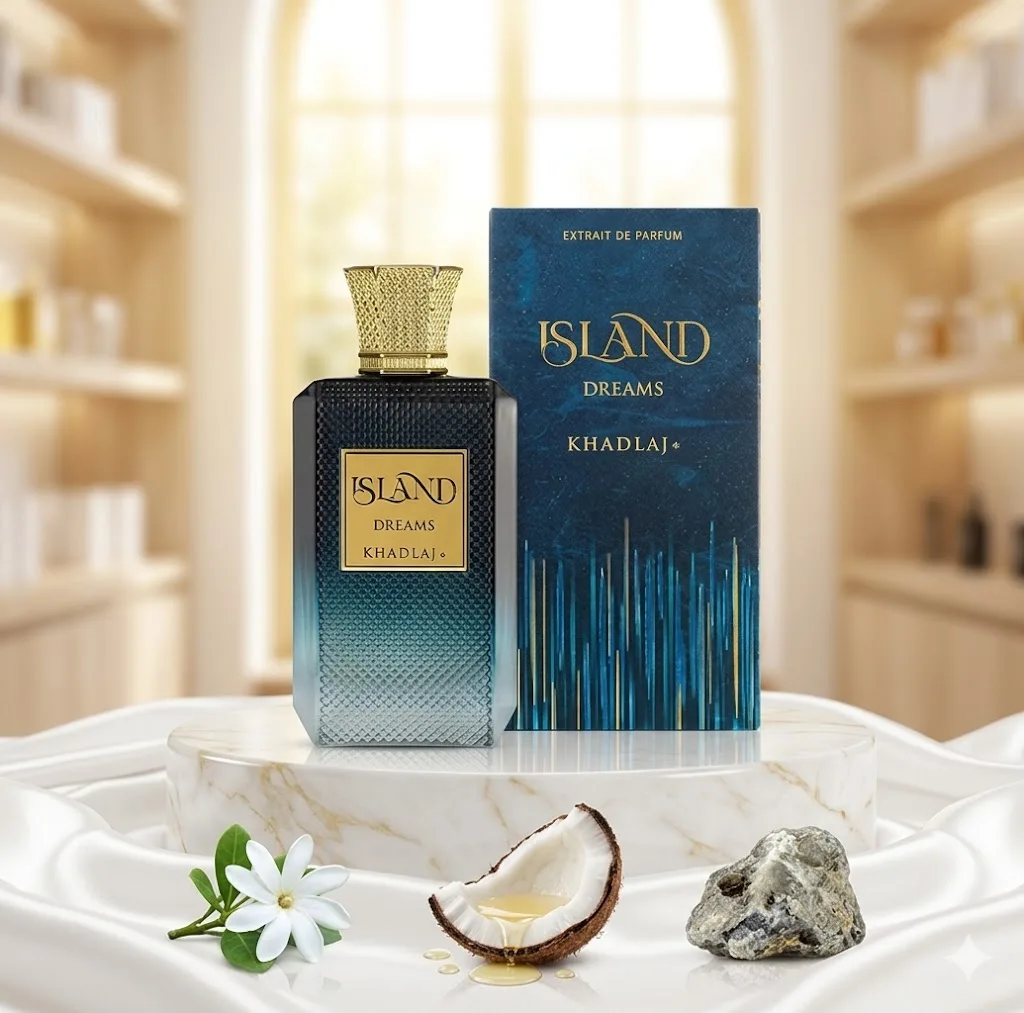 Khadlaj Island Dreams 100ml Extrait De Parfum Long Lasting Niche Fragrance Exotic Tropical Luxury Scent Unisex Men Women Gift