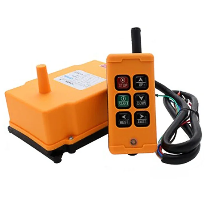 

HS-6 12V 24V 220V 380V 1 Transmitter + 1 Receiver Hoist Crane Industrial Wireless Remote Control Switch
