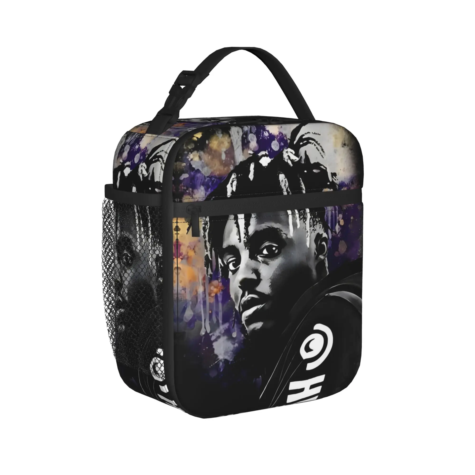 Juice Music Wrld Insulated Lunch Bags High Capacity Reusable Thermal Bag Lunch Box Tote School  Travel Bento Pouch