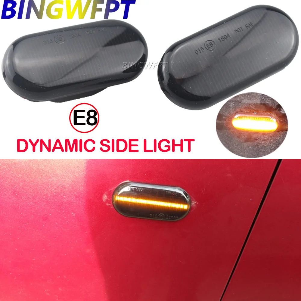 For Nissan Tiida C11 Note E11 Micra K12 NP300 Navara D40 Qashqai J10 LED Dynamic Side Turn Signal Light high quality