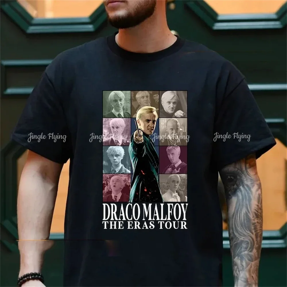 Винтажная рубашка Draco Malfoy The Eras Tour, толстовка с круглым вырезом, хлопковая футболка унисекс