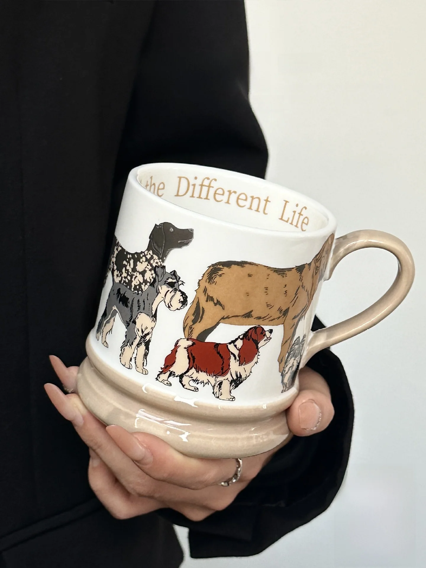 

Подарочная коробка с дизайнерской кружкой Jojos L Pd Design Sense, прозрачная бутылка Papi ey, высокая эстетическая ценность, для домашнего использования, с ручной иллюстрацией, керамика.