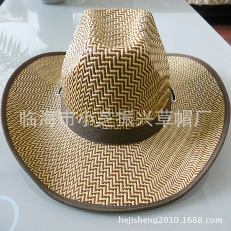 

Korean version of foreign trade denim paper straw hat, fashionable sunshade paper straw hat, hand-woven paper straw hat