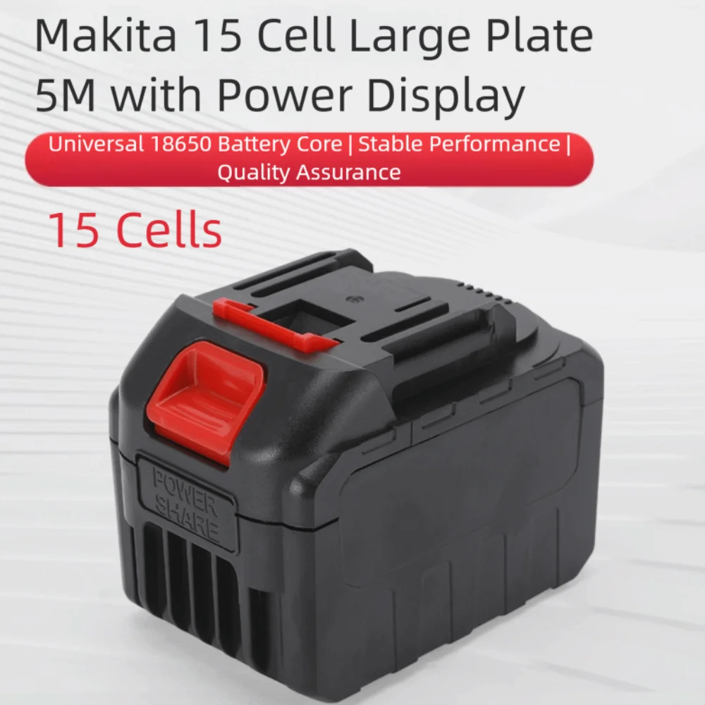 علبة بطارية بلاستيكية مكونة من 15 قسمًا علبة بطارية ليثيوم كبيرة 18650 مادة غلاف البطارية لملحقات ماكيتا