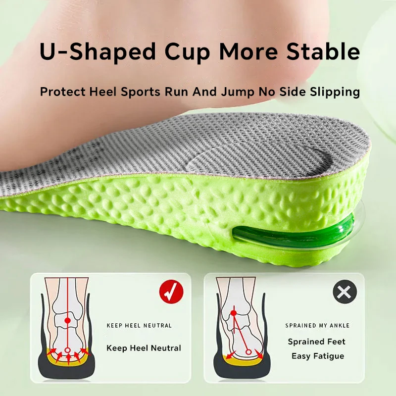 แผ่นรองเท้าเพิ่มความสูงแบบใส 1 คู่ สามารถใส่เข้าไปในพื้นรองเท้าเพื่อเพิ่มความสูงได้ ให้ความสบายมากขึ้น รองรับเท้าได้ดี เหมาะสำหรับทุกเพศ