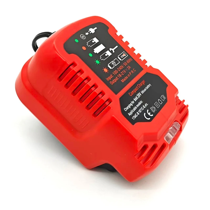 

Mini Fast Charger Portable Battery Charger Wireless Power Tool Spot Charger Compatible for Bauer 20V Lithium Batteries US Plug