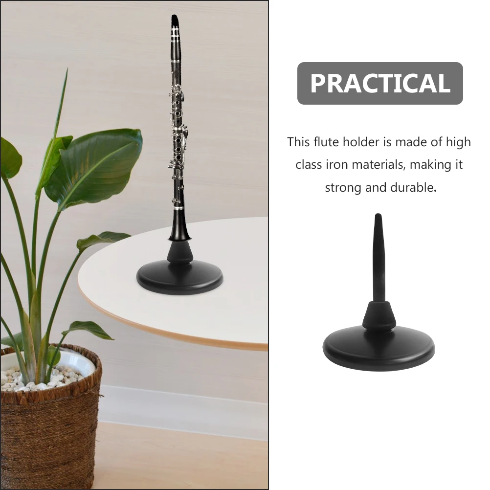 

Flute Clarinet Stand Lightweight Metal Portable Iron Bracket Detachable Music Instrument Holder for Flute Rack Black Tube