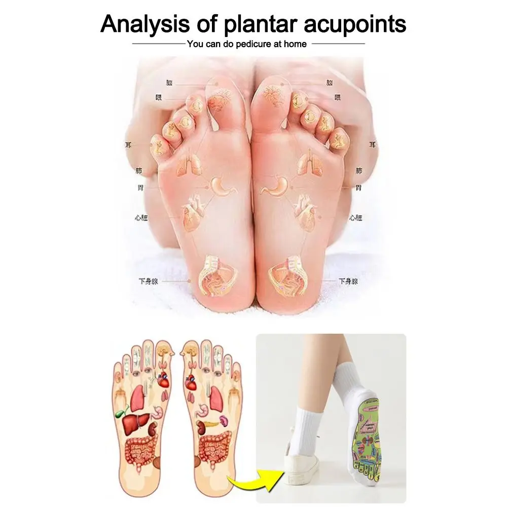 with Massage Tool Acupressure Reflexology Socks Pressure Socks Feet Massage Tool Foot Point Socks Acupoint Schematic Socks