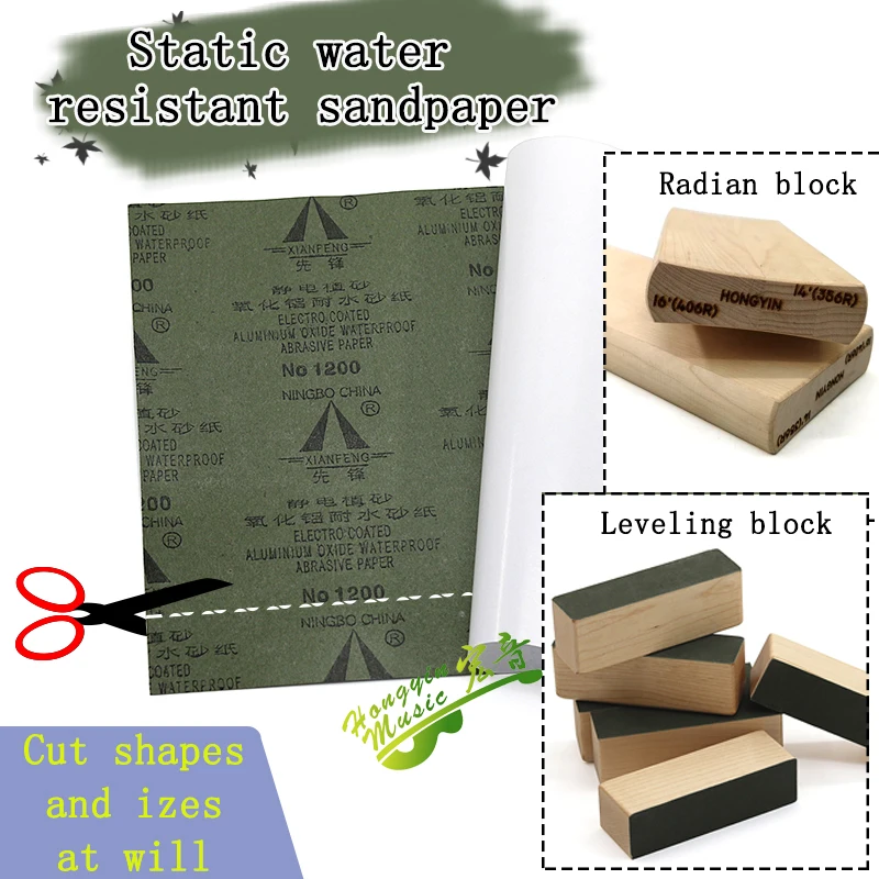 HUATOOL Self-adhesive sanding paper with adhesive backing, waterproof and wear-resistant, fine woodworking sandpaper