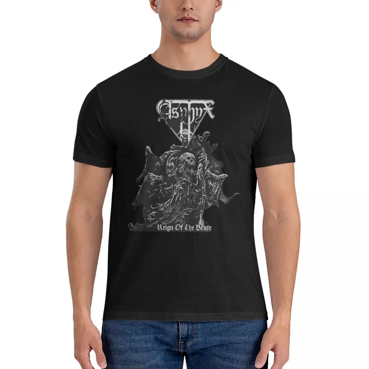 Rebellious Heart Death Metal Band Art Men T Shirts Asphyx Humorous Tee Shirt Short Sleeve Crew Neck T-Shirts Pure Cotton Gift