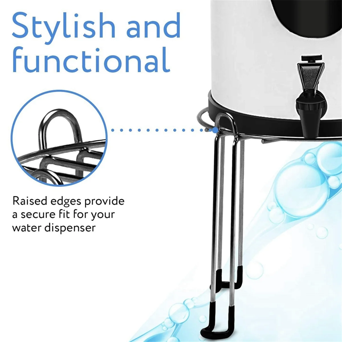 Soporte de acero inoxidable para filtro de agua, soporte alto para encimera, soporte alto para filtro de agua, soporte antideslizante de acero inoxidable A