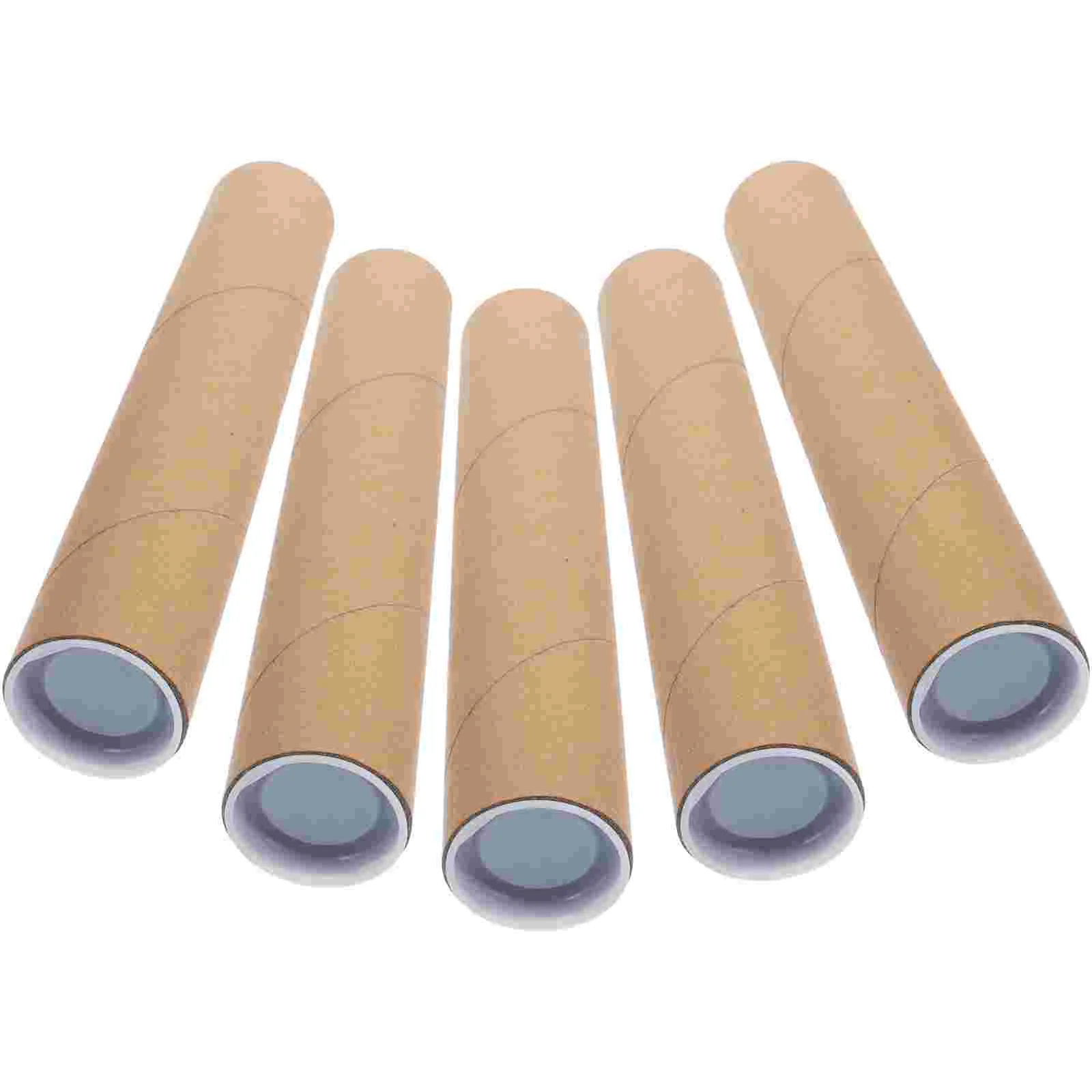 5 Pcs Postal Administration Posters Base Pipe Tubes for Convenient Documents Storage Artworks Cardboard