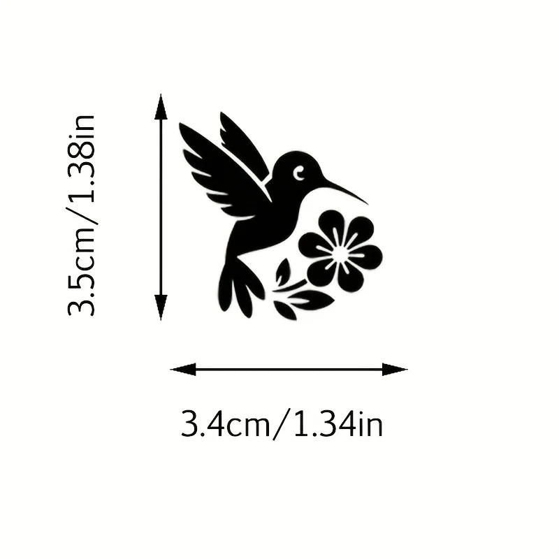 2Pcs Hummingbird Flower Rearview Mirror Decals, Car Decor Stickers for Cars, Motorcycles & Vehicles