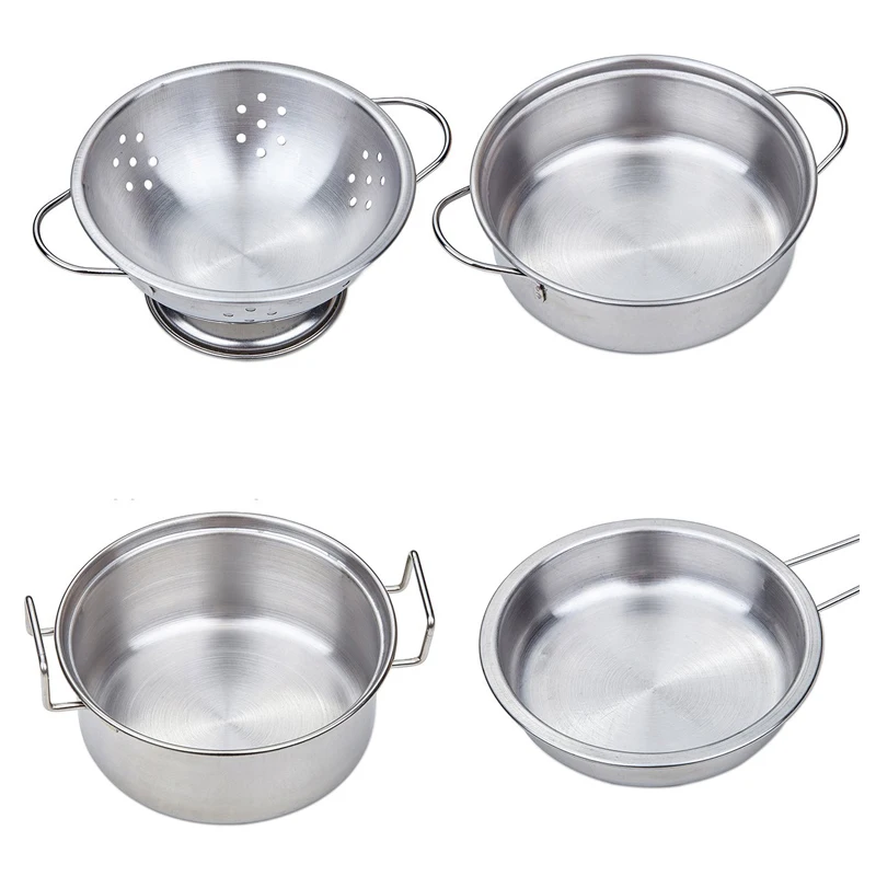 MINI Küche Utensilien Spielzeug Set Für Kinder Mädchen Edelstahl Kann Lebensmittel Kochen Küche Spielzeug Bildung Pretend Spielen