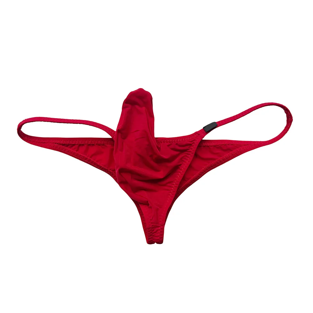 

Men Thin Ice Silk Bikini Underwear For Man Sissy Bulge Pouch Panties G-String Lingerie Ultra Hot Solid Low Waist Japanese Thongs