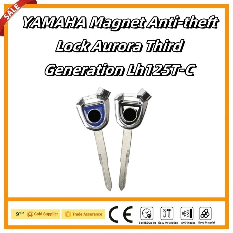 

3Pcs Blank Key Motorcycle Left Right Groove Magnetic Keys For YAMAHA Magnet Anti-Theft Lock Aurora Third Generation Lh125T-C