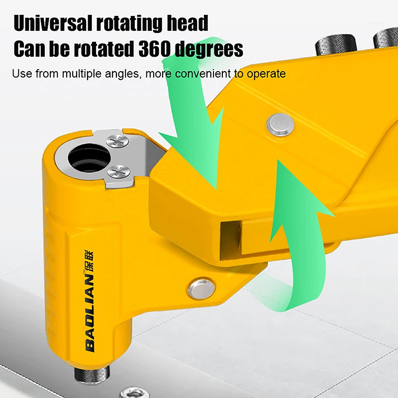 Single Handle Rivet Set Head Aluminum Hand Rivet Nut Set Riveter Tool Hand Tools