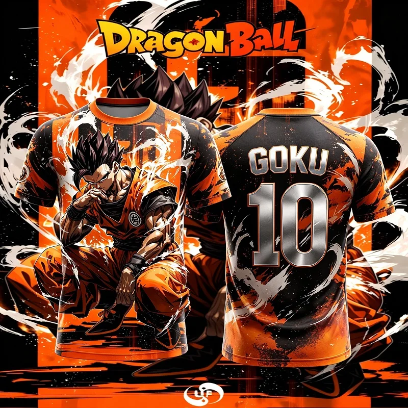 2026 Anime Fußballtrikot Dragon Ball Herren Damen Oversize T-Shirt Sommer Schnelltrocknend Sport Atmungsaktiv Oversize Cosplay T-Shirt – Detail 7