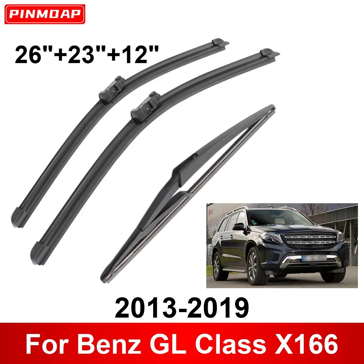 3 Stück Auto wischer für Benz Gl Klasse x166 2015-2017 vordere hintere Wischer blätter Bürsten Autozubehör 2013 2019