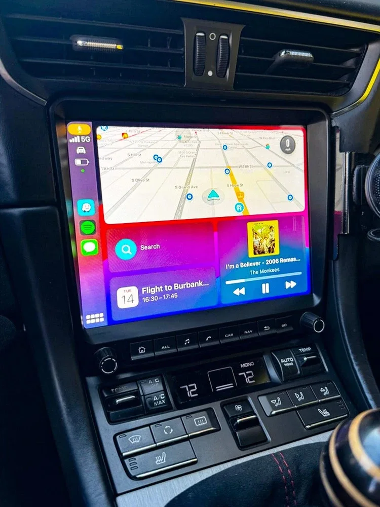 Radio para Auto CHSTEK con Android 14 y Carplay para Porsche Cayman 981 918 911 Boxster 718 982 997 991.1 992.1, Estéreo, GPS, Navegación, WIFI, 4G, BT, FM 5
