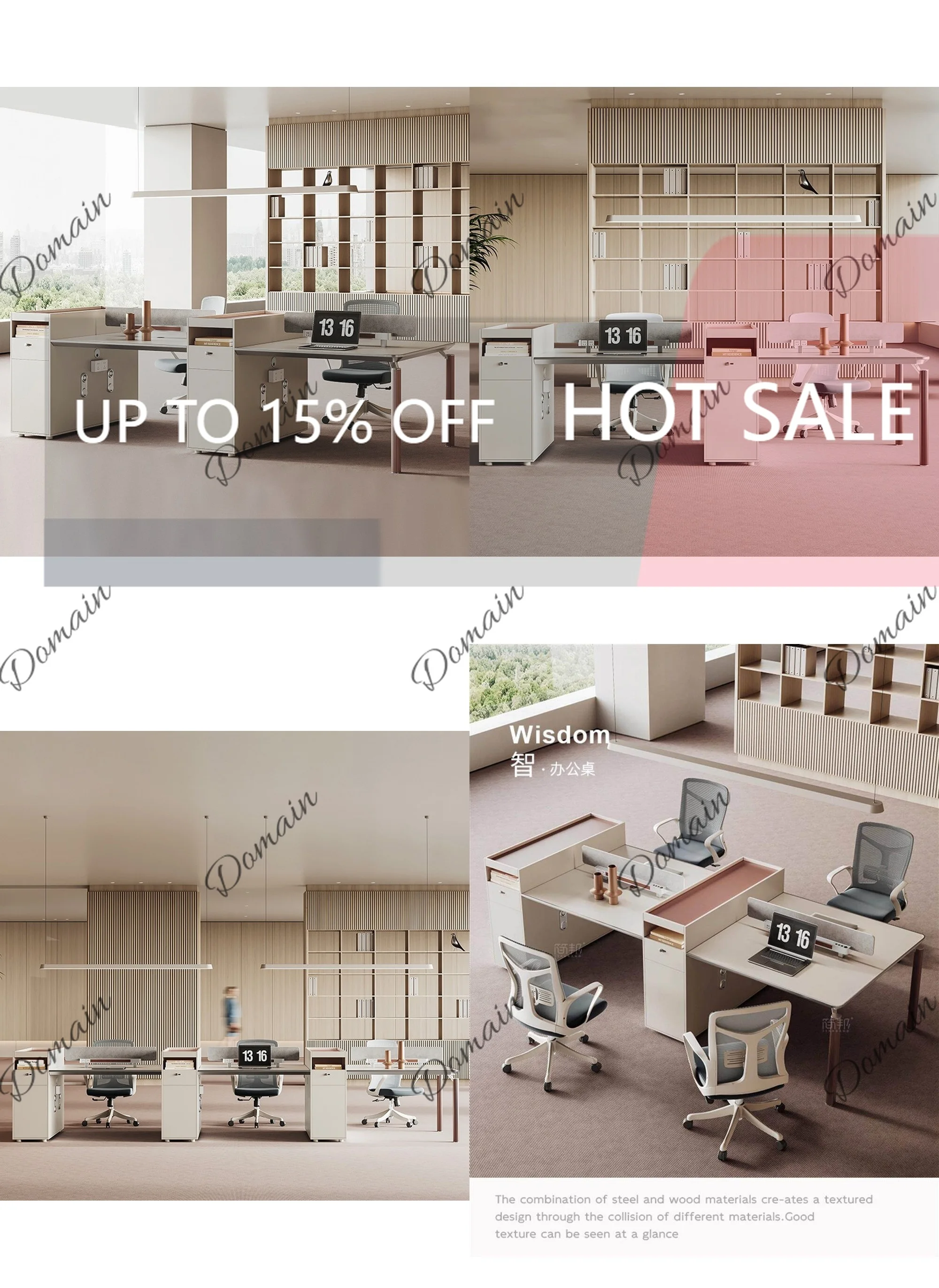 J81 Financial Office Desk Cubicle Set Modern Simple Workstation 2 4 6 Person Staff Desk Partition Screen