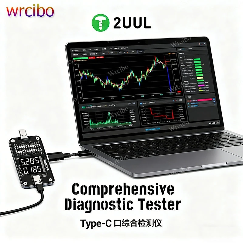 

2UUL PW32 Type-C Diagnostic Tool,Windows Synchronized Display,Real-Time Charging Monitoring,Fast Fault Location for Phone Repair