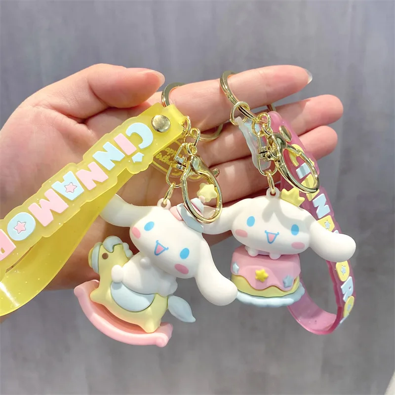 

Cute Cinnamoroll Keychain Exquisite Long-eared Dog Doll Cute Charm Couple's Car Keychain Bag Decoration Charm Bag Accessory Gift