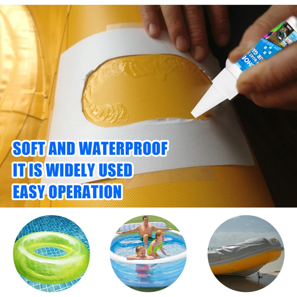 30ml Strong Repair Glue For Boats Swimming Pool Lifebuoy Pad Repair Glue Waterproof Adhesive Sealant For Rubber Liquid Latex Pvc