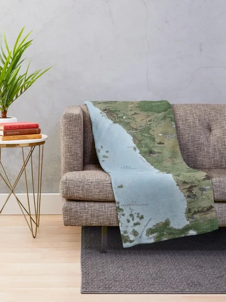 West Faer?n. Forgotten Realms detailed map Throw Blanket Sofa Sleeping Bag for sofa Blankets