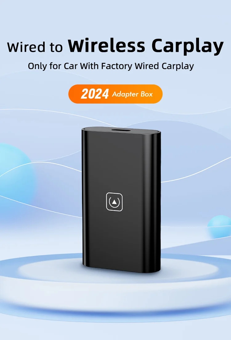 

Adapter Car Media Player Wireless Car Easy to Use Wireless Adapter Carplay Dongle Plug and Play USB Connection