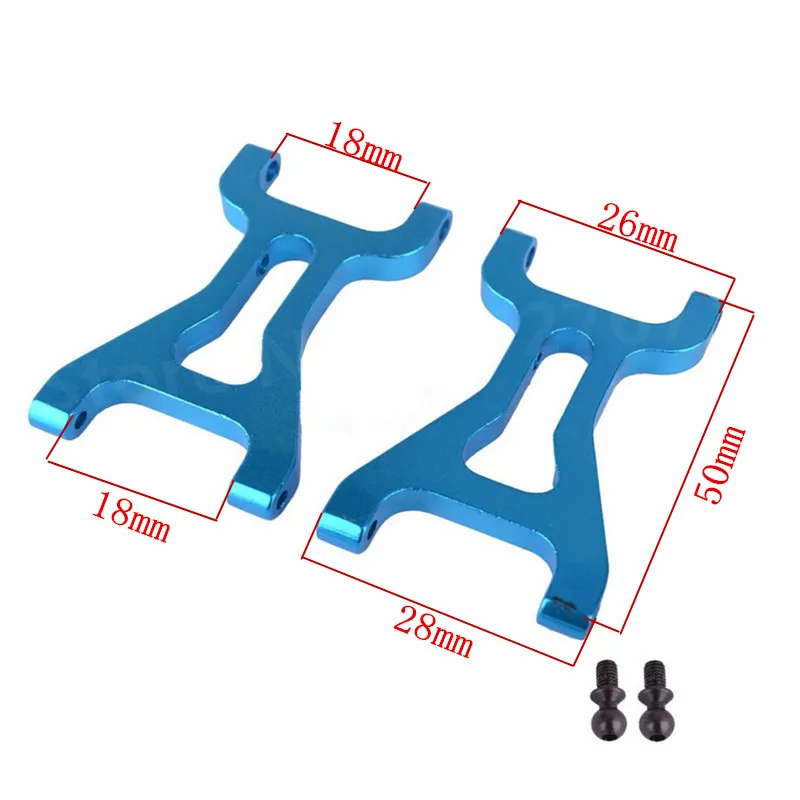 Wltoys A959 A969 A979 piezas de mejora aleación de aluminio brazo de suspensión inferior delantero A959-02 para coche modelo RC HSP1/18 580019