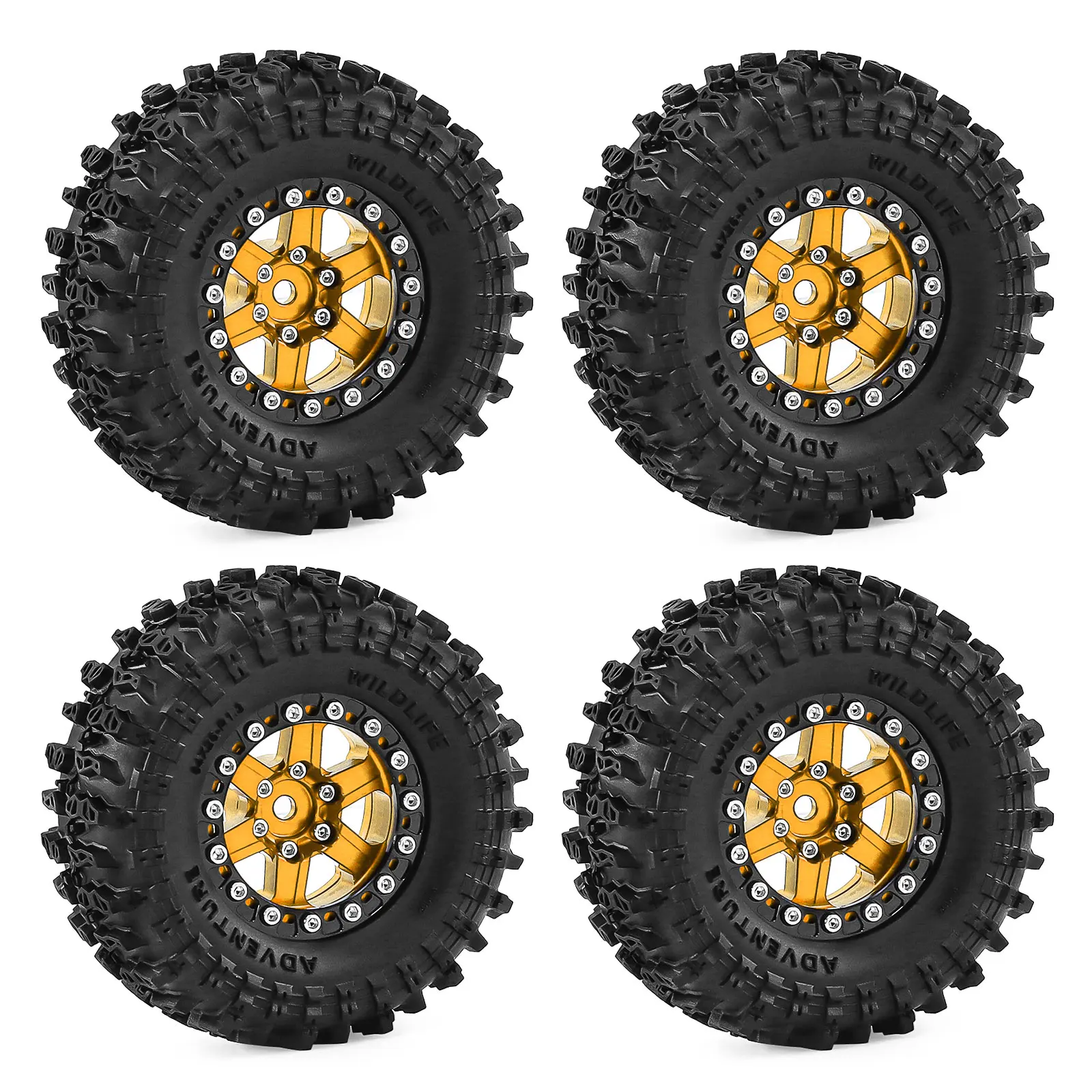 

1.3 Inch Aluminum Alloy Wheels for TRX4M SCX24 FMS FCX24 AX24 Ascent18 1/18 1/24 RC Crawler Upgrade Parts 4PCS
