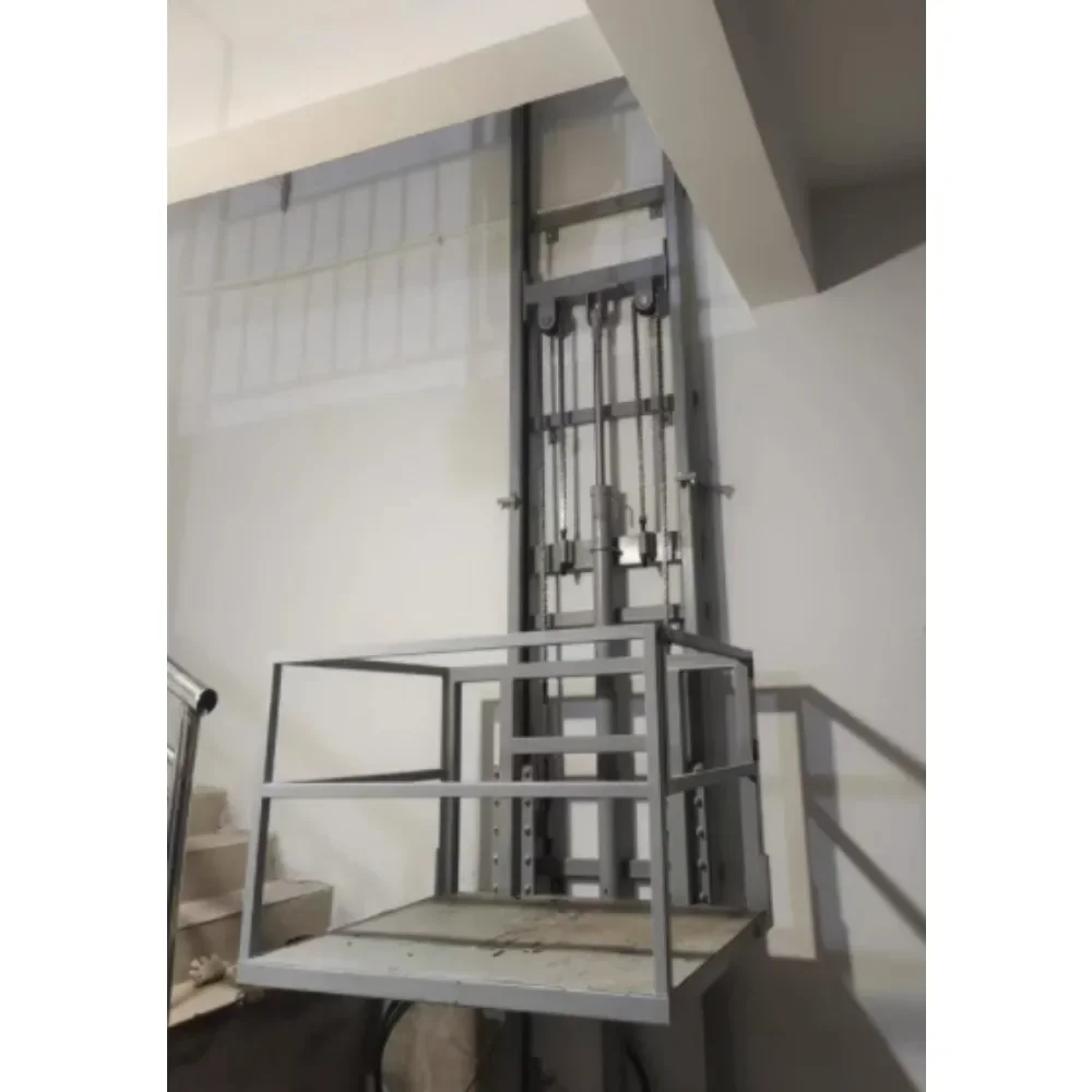 رفع البضائع الهيدروليكية الكهربائية مصعد صغير للاستخدام المنزلي العلية إلى الأرض استخدام 2400 رطل قدرة نموذج EHL-2400 #4