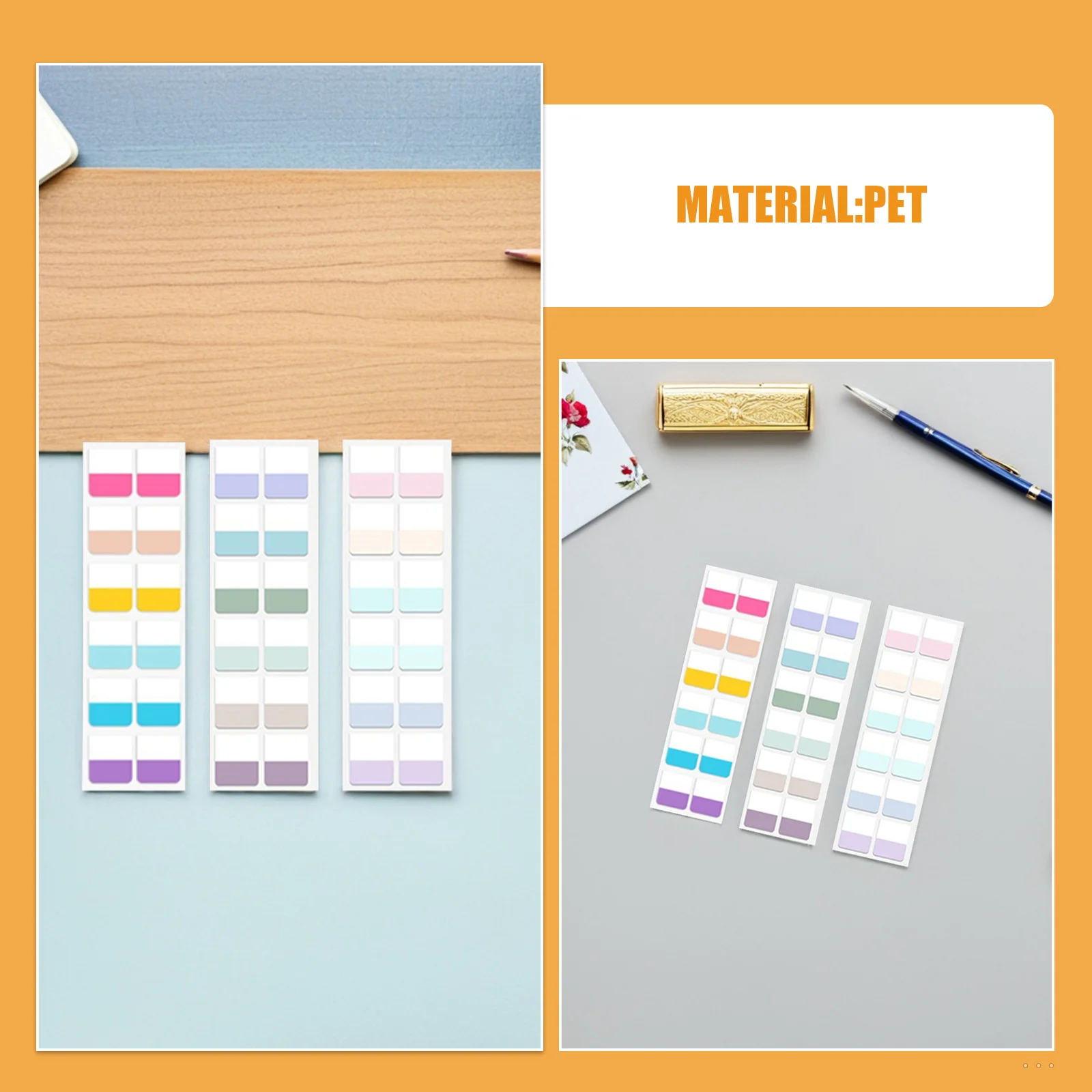 30 fogli di schede indice per marcatura, set di pennarelli colorati e adesivi, schede rimovibili per quaderni, etichette indice per annotare libri