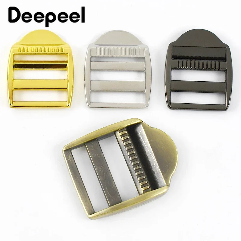 2/5Pcs Deepeel 20/25/31/38mm Metal Buckle Tri-Gilde Adjustable Clasp for Webbing Backpack Strap Belt Slider DIY Bag Accessories