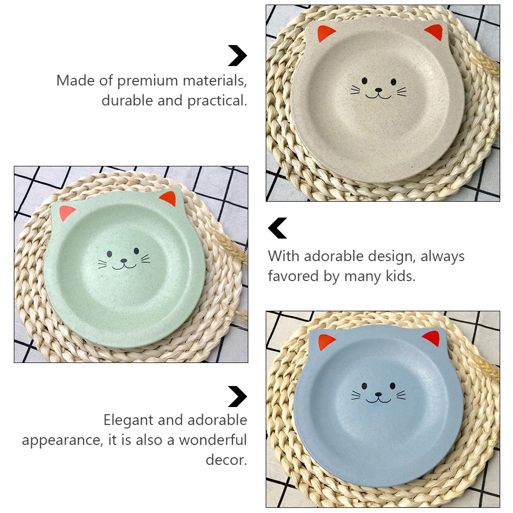

Cat Tableware Mat Birthday Cake Plates Kitchen Utensils Cookie Catering Snack Holder Dessert Dish