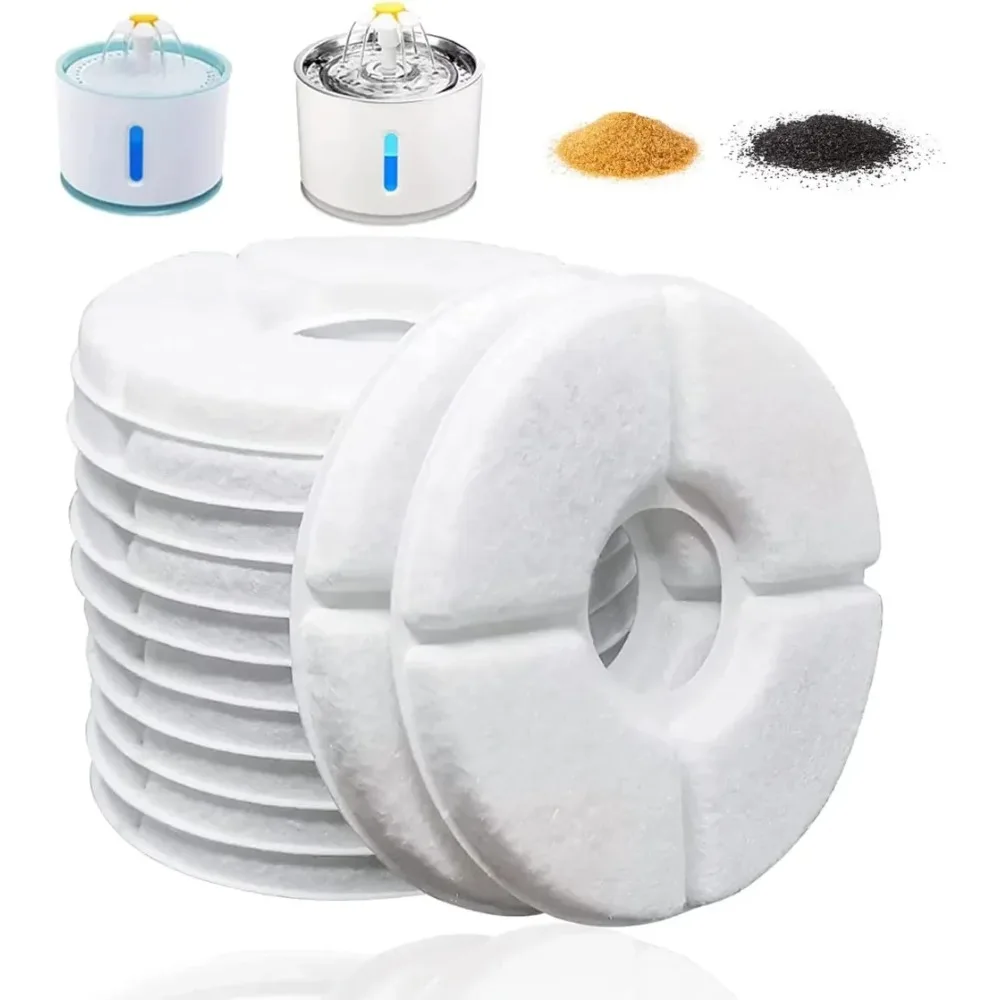 

Replacement Activated Carbon Filter For Cat Water Drinking Fountain Replaced Filters For Pet Dog Flower Round Fountain Dispenser