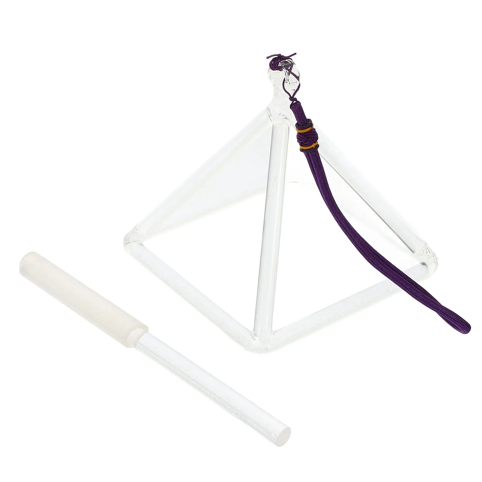 

1Set Crystal Singing Pyramid Curative Music Rack Meditation Yoga Prayer Calming Music Therapy Ornament Desktop Adornment