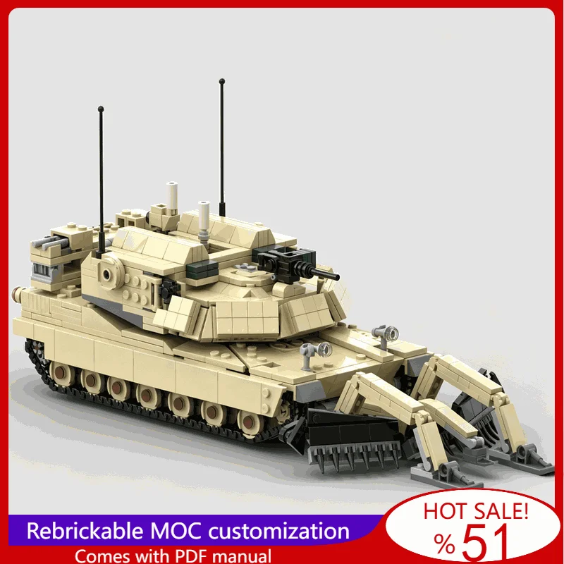 1325PCS M1150 ABV Professional Assault Breacher War Series Tank Vehicle Build Blocks DIY Assembly Education Collection Gift Toy