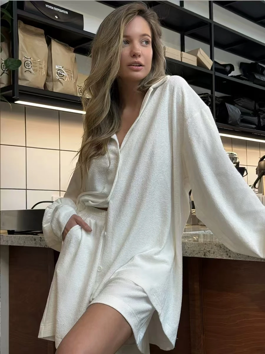 

Свободный длинный открытый кардиган Sve irt And orts, летняя повседневная одежда для молодых женщин, удобный домашний наряд, комплект из двух предметов