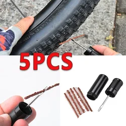 5pcs Tire Repair Strips Tubeless Rubber Stiring Glue Seals for Car Motorcycle Tyre Puncture Kit Wicks Worms Tools Accessories
