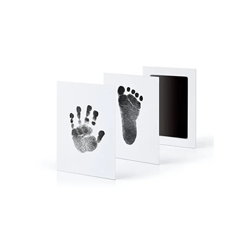 Newborn Baby DIY Hand And Footprint Kit Ink Pads Photo Frame Handprint Toddlers Souvenir Accessories Safe Clean Baby Shower Gift