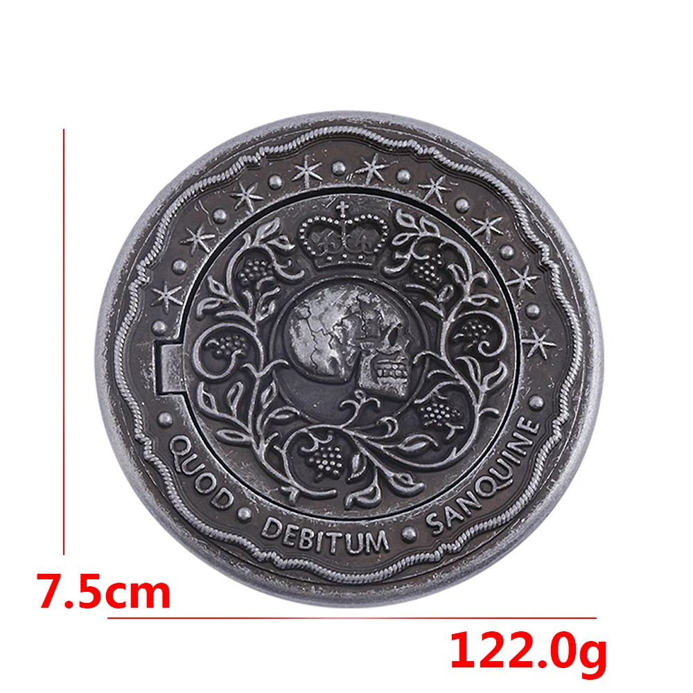 Big Size John Wick Coin Skull Keychain Blood Oath Marker Can Open Magnets Magnetically Attract Coin Props Simulation Accessories