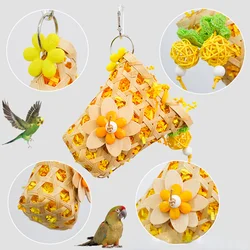 Bird Parrot Toy Set Colorful Shredder Foraging Assorted Hanging Cage Bird Chewing Rack Toys Pet Parrot Molar Bite Toy