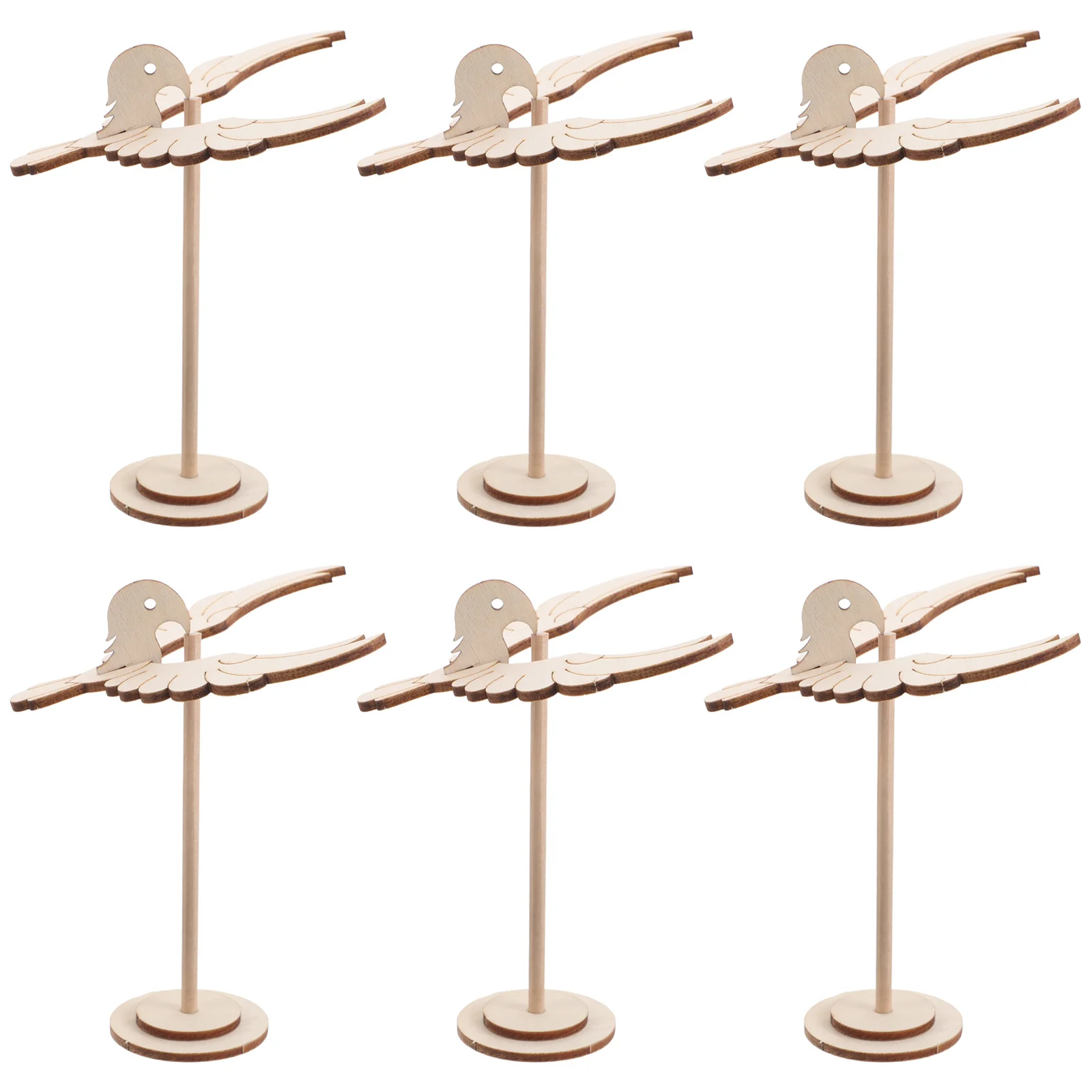 

6pcs Wooden Balance Bird Toy: Diy Kit For Kids Motor Skills Creativity Physics Game Balancing Eagle Desk
