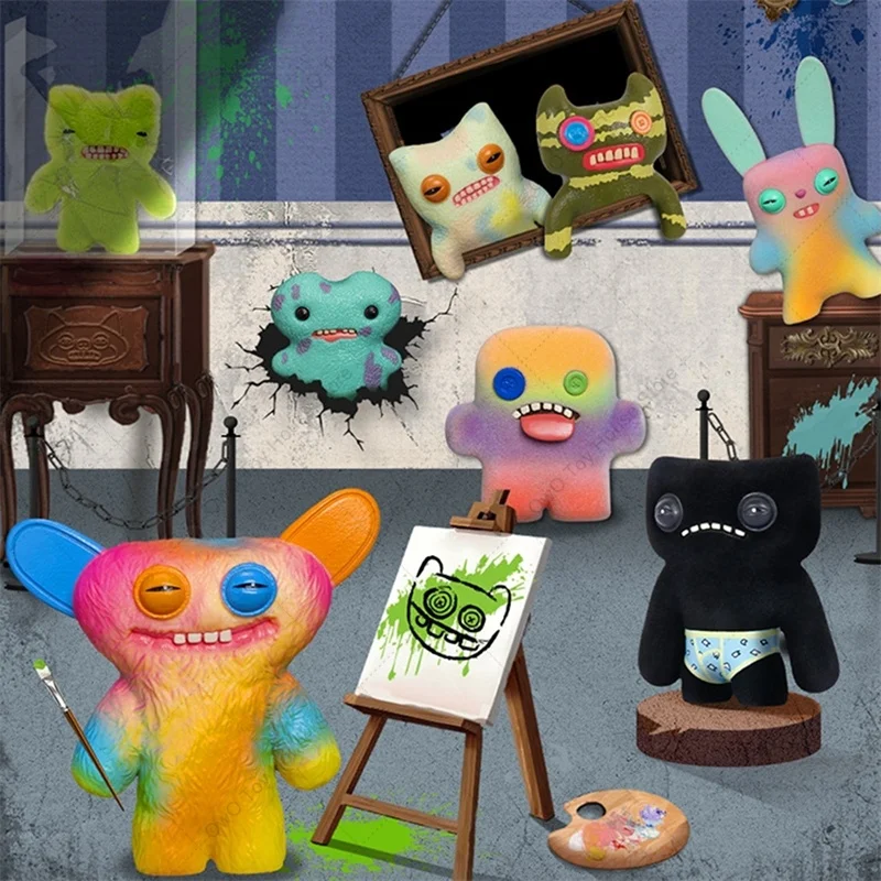 Original Fuggler Funny Ugly Teeth Monsters Figure Toys Key Rings Kawaii Fugglers Cartoon Blind Box Bags PVC Figurine Model Dolls