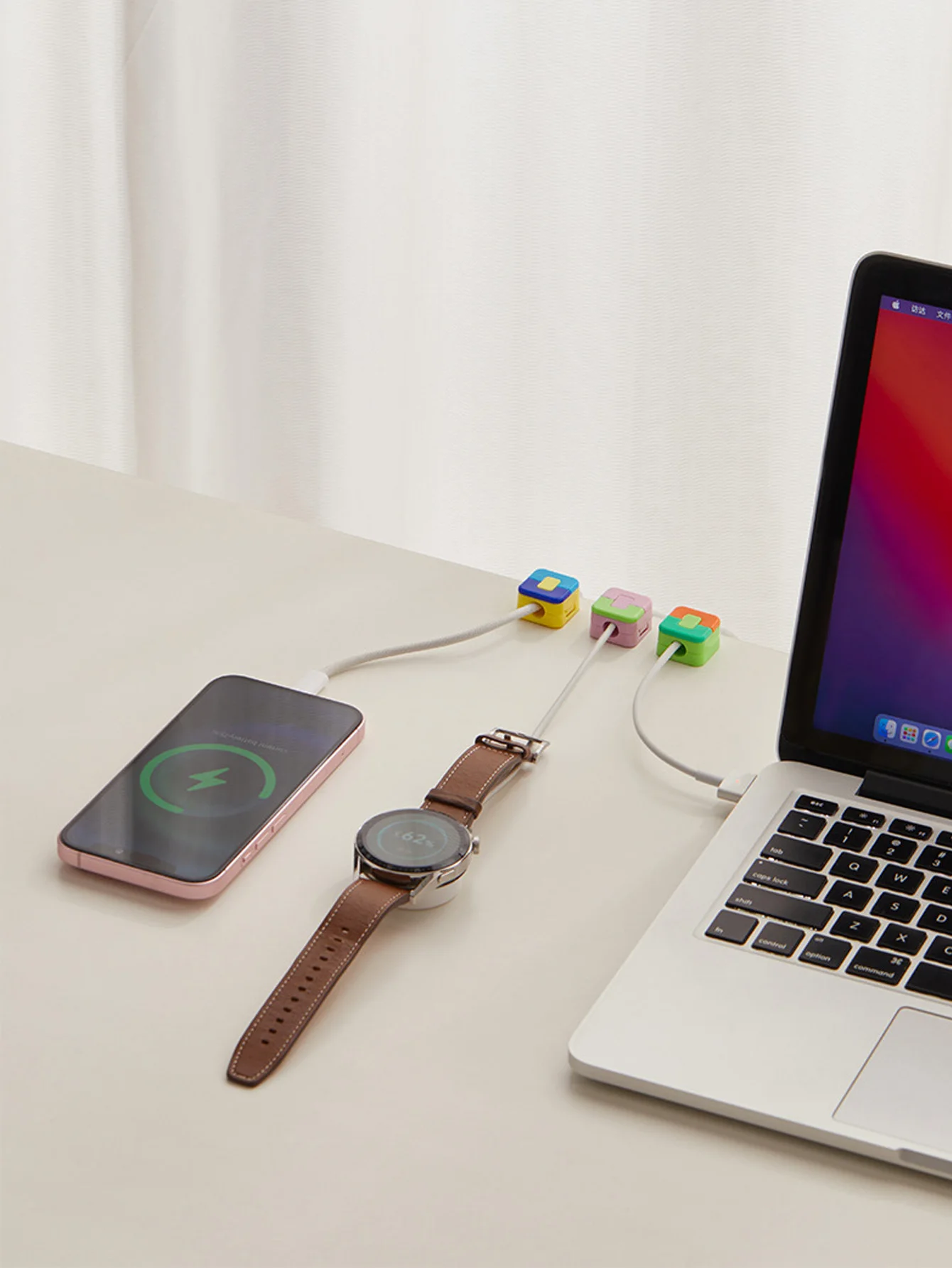 6 قطعة منظمو كابلات البيانات المغناطيسية اللوازم المكتبية سطح المكتب إدارة الكبلات مقاطع محور لتخزين الأسلاك مرتبة للمكتب والمنزل #4